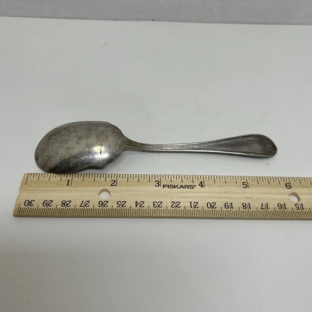 Antique Wm Rogers & Son Silverplate AA Berry/Serve Spoon -Daisy Pattern - Sugar
